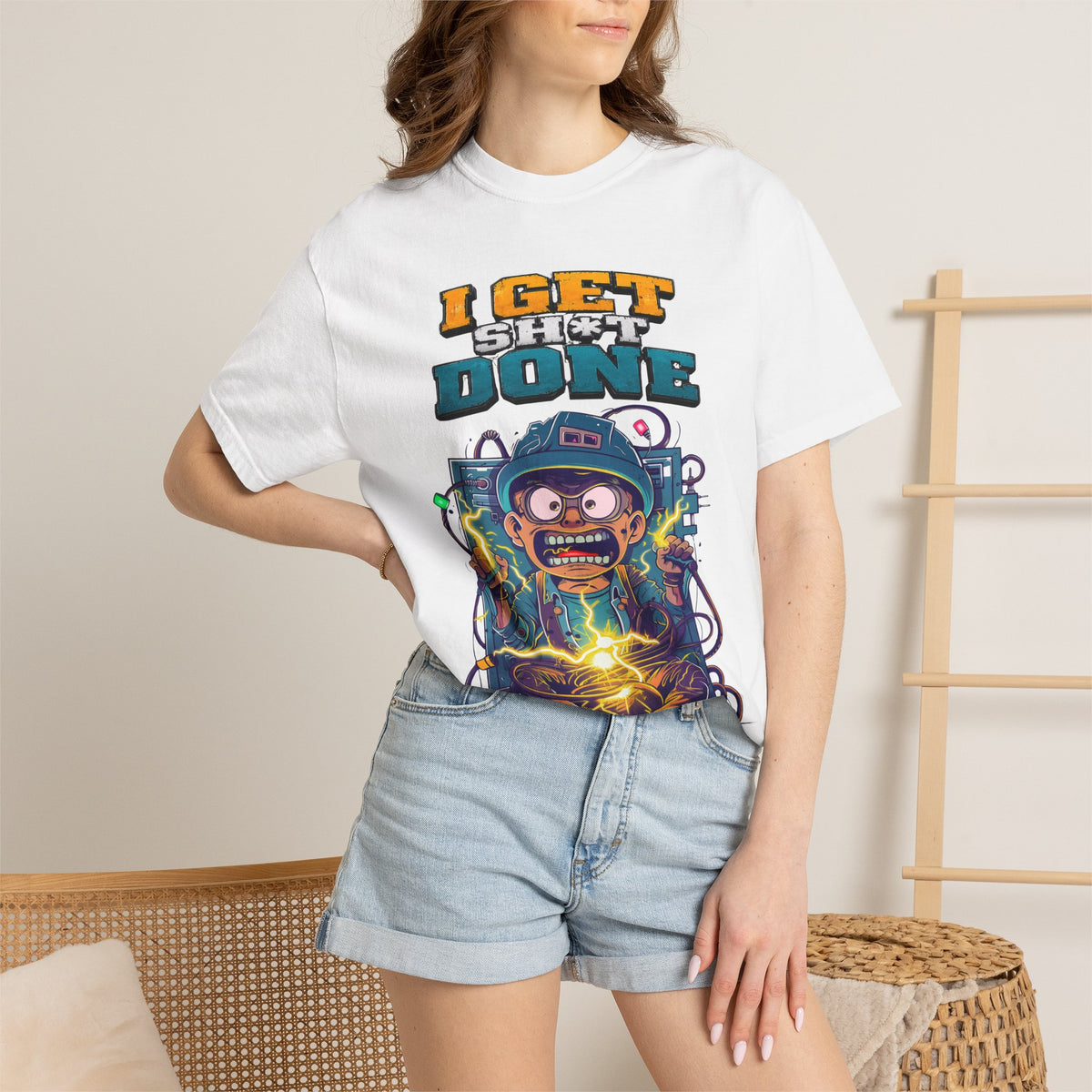 I Get Shit Done Shirt — Funny Apprentice Electrician Premium Graphic Tee