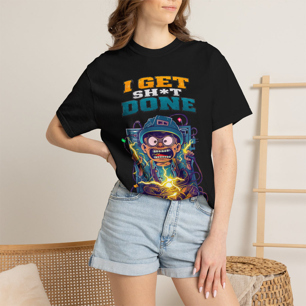 I Get Shit Done Shirt — Funny Apprentice Electrician Premium Graphic Tee