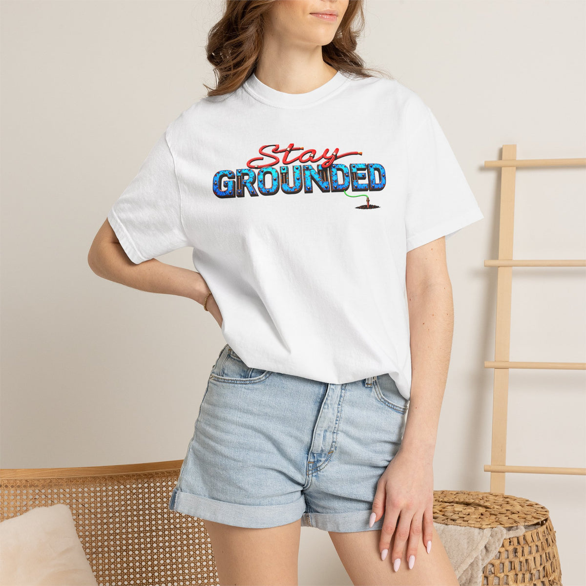 Funny Electrician T-Shirt for Men – Stay Grounded Trade Shirt